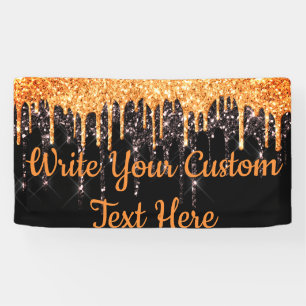 Halloween Party Photo Booth Backdrop Orange Black Banner