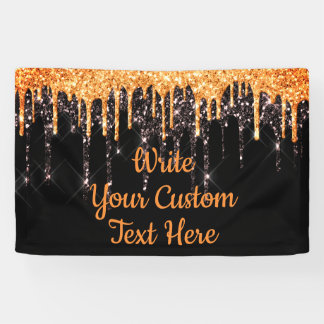 Halloween Party Photo Booth Prop Orange and Black Banner