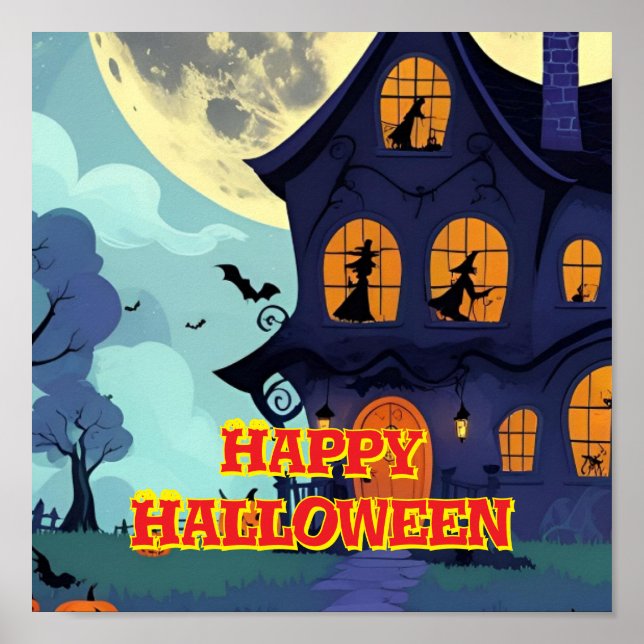 Halloween party poster wall poster  (Front)