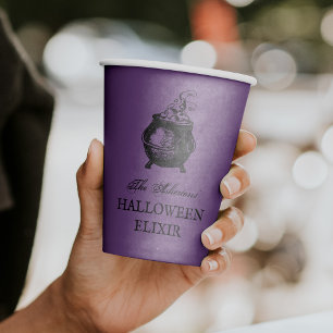 Halloween party potion funny creepy purple paper cups