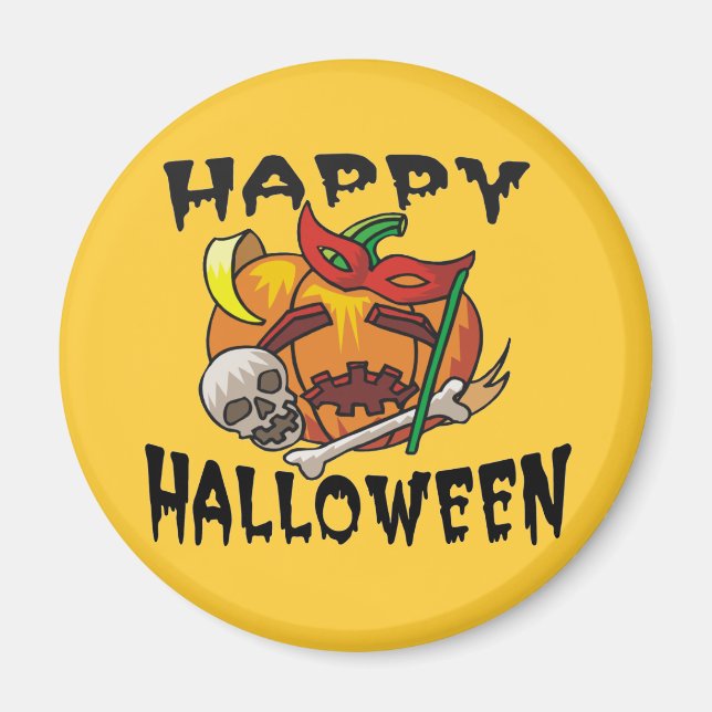Halloween Party Pumpkin Magnet (Front)