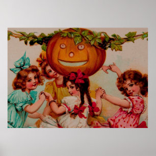 Halloween Party Pumpkin vintage Poster