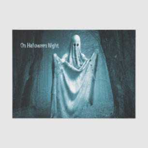 Halloween Party Scary Ghost Dark Blue Night Black Tissue Paper