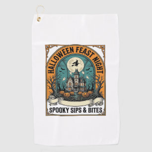 Halloween Party Shirt Spooky Feast Haunted House_1 Golf Towel