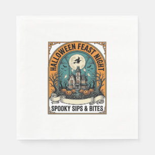 Halloween Party Shirt Spooky Feast Haunted House_1 Napkin