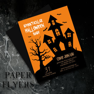 Halloween Party Spooktacular Haunted House  Flyer