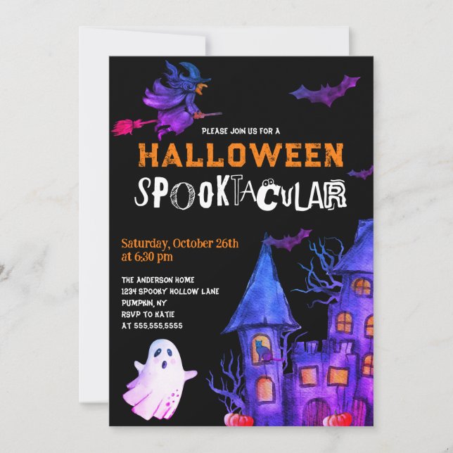 Halloween Party Spooktacular Invitation (Front)