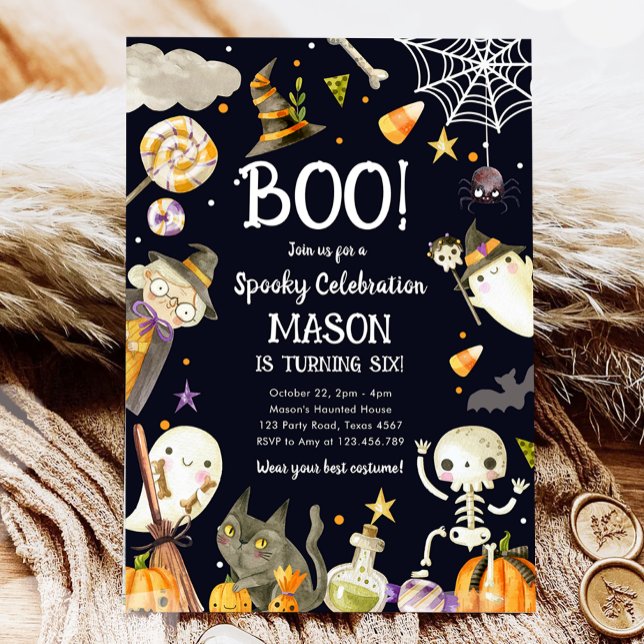 Halloween Party Spooky Celebration Boy Birthday Invitation (Creator Uploaded)
