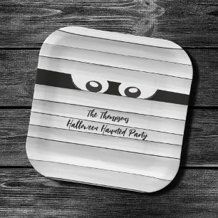 Halloween Party Spooky Mummy Custom Paper Plate