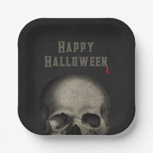 Halloween Party Spooky Skull  Paper Plate