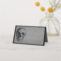 Halloween Party Spooky Skull Place Card