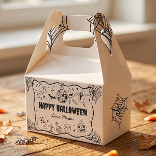 Halloween Party Spooky Spooktacular Groovy Retro Favour Box
