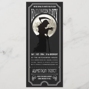 Halloween Party Ticket Invitation
