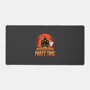 Halloween Party Time Ghost Pumpkin Design_1 Desk Mat