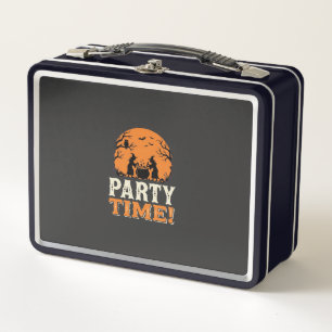 Halloween Party Time Witch Cauldron Design_1 Metal Lunch Box