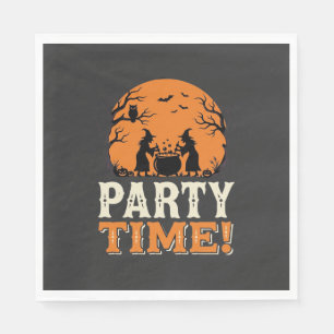 Halloween Party Time Witch Cauldron Design_1 Napkin