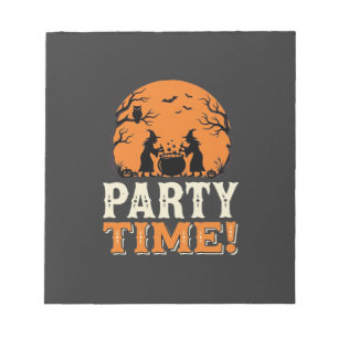 Halloween Party Time Witch Cauldron Design_1 Notepad