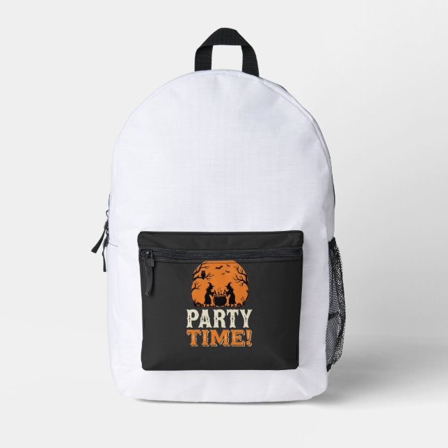 Halloween Party Time Witch Cauldron Design_1 Printed Backpack (Front)