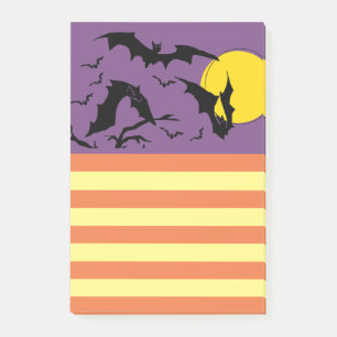 Halloween Party To-BOO List - Flying Bats Post-it Notes