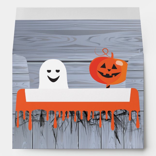 Halloween Party "Treat or Trick" 2025 cute Envelope (Back (Bottom))