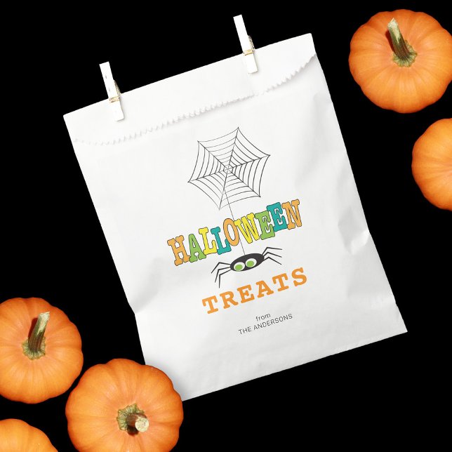 Halloween Party Treats Spider Brightly Coloured Favour Bags (Creator Uploaded)