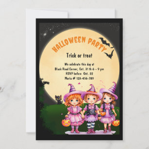 Halloween party Trick or treat Invitation