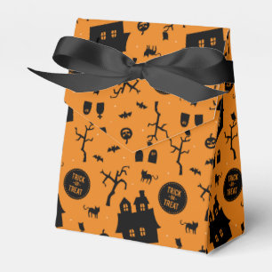 Halloween Party Trick or Treat Pattern Favour Box