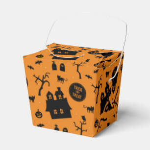 Halloween Party Trick or Treat Pattern Favour Box