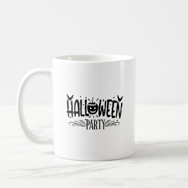 Halloween Party Typography Mug (Left)