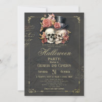 Halloween Party Vintage Gothic Skull