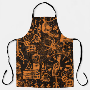 Halloween Party: Vintage Holiday Poster. Apron