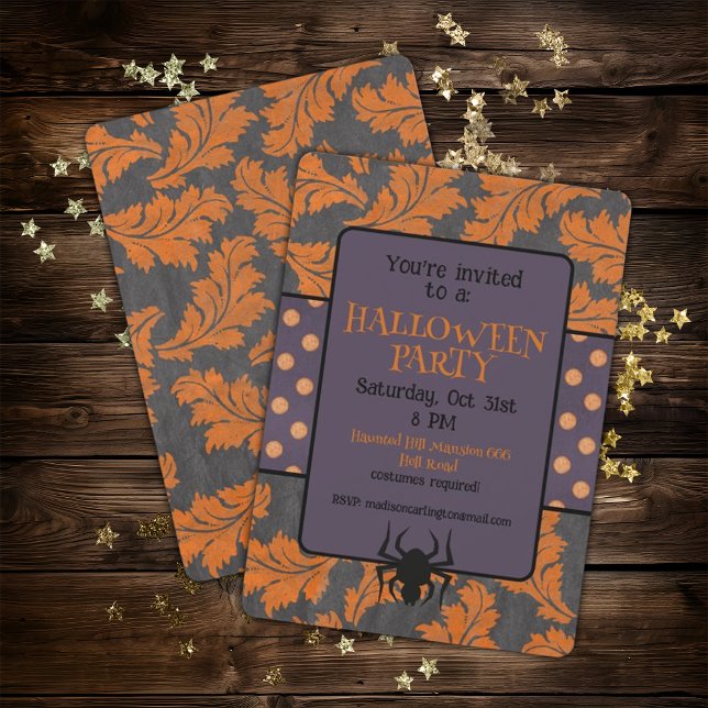 Halloween Party Whimsical Pattern  Invitation (Creator Uploaded)