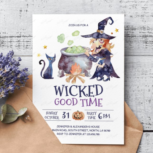 Halloween Party Wicked Good Time Invitation (Creator Uploaded)