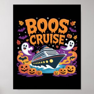 Halloween Party Wine Beer Drinking Boos Cruise Poster
