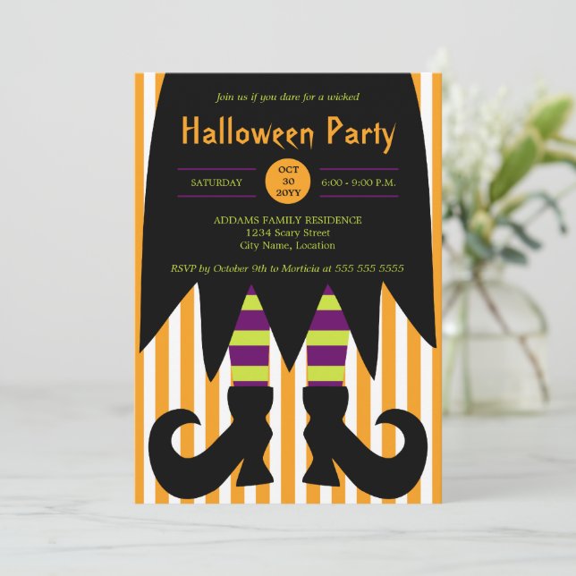 Halloween Party Witch Invitation (Standing Front)