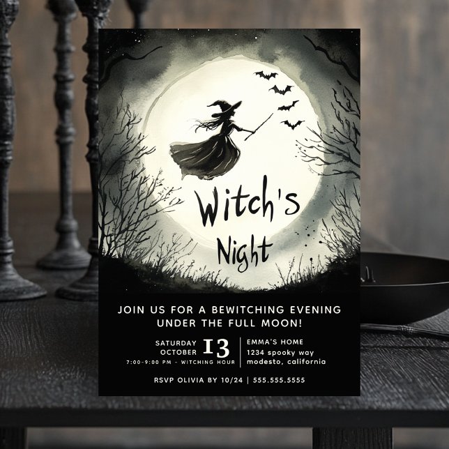 Halloween Party, Witches Night, Girls Night Invitation (Witches night out invitation)