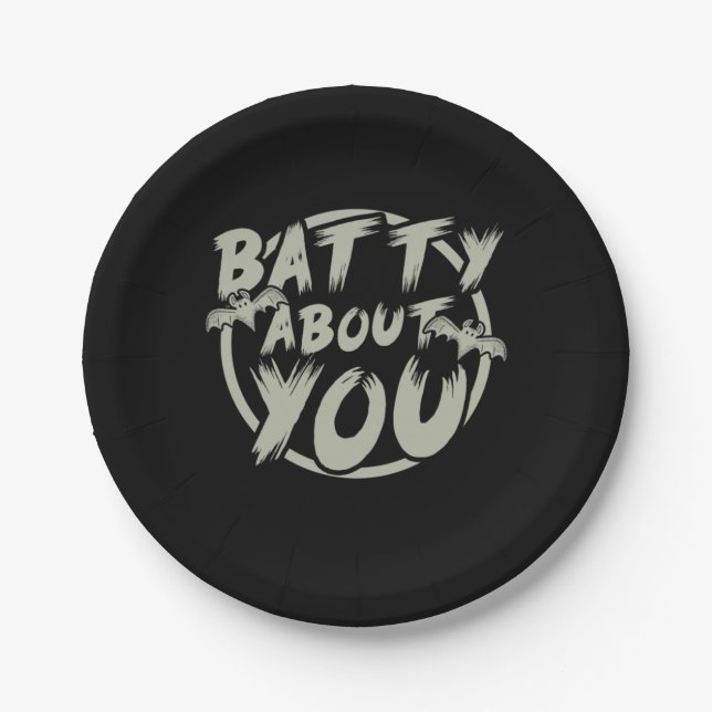 Halloween Party With You Paper Plate (Front)