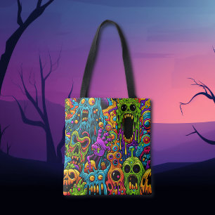 Halloween Party   Zombie and Monsters Tote Bag
