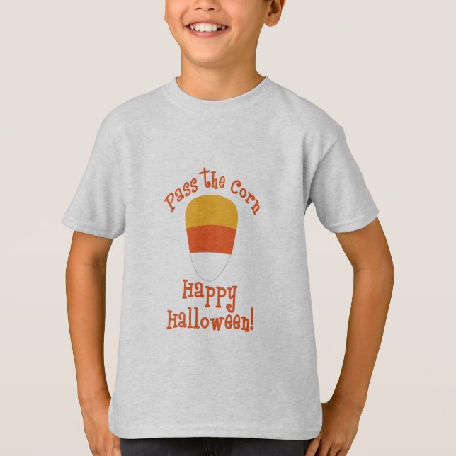 Halloween Pass The Candy Corn T-Shirt (Front)