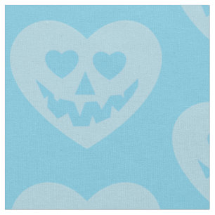 halloween pastel goth valentine creepy heart blue fabric