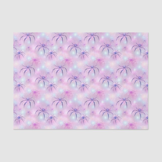 Halloween Pastel Spiders  Tissue Paper (Front)