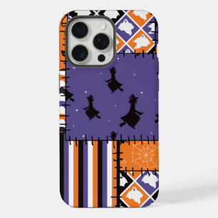 Halloween Patchwork Witches Cats iPhone 15 Pro Max Case