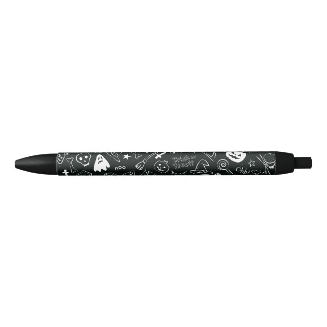 Halloween Pattern 1 Black Ink Pen (Front)