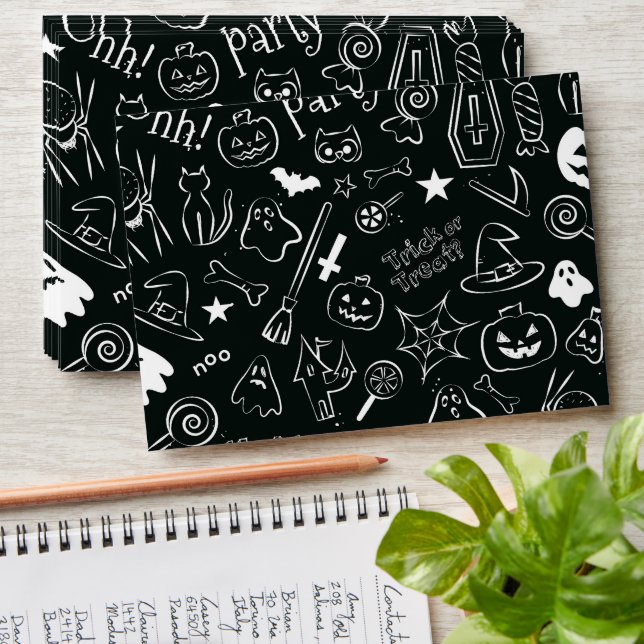 Halloween Pattern 1 Envelope (Stacked)
