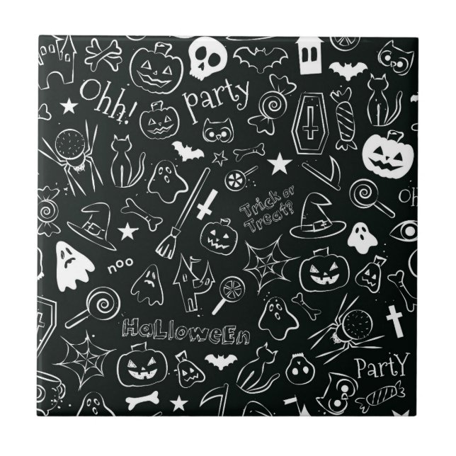 Halloween Pattern 1 Tile (Front)