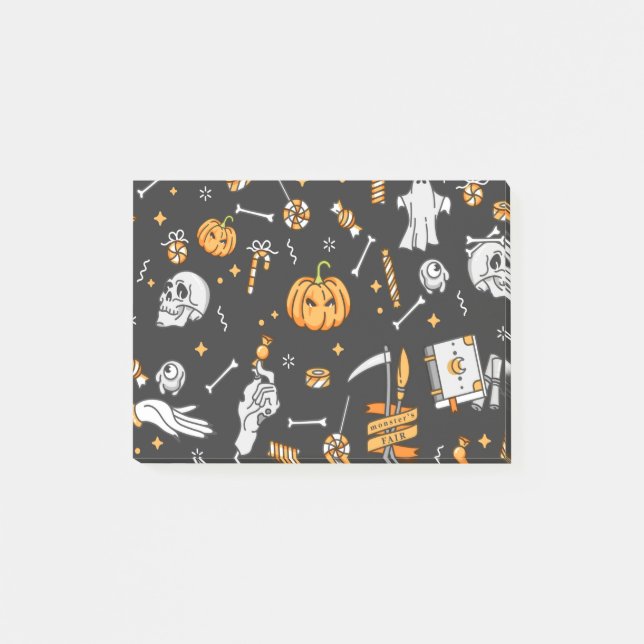 Halloween Pattern 2 Post-it Notes (Front)