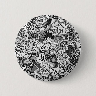 Halloween pattern 6 cm round badge