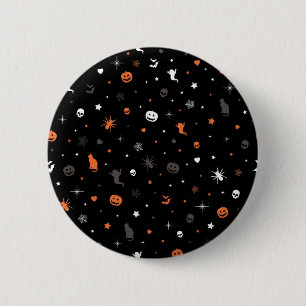 Halloween pattern 6 cm round badge