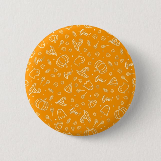 Halloween pattern 6 cm round badge (Front)