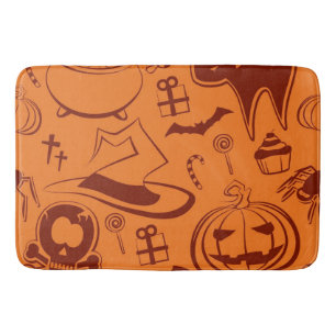 Halloween pattern bath mat